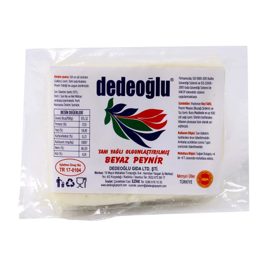 Dedeoğlu Tam Yağlı Olgunlaştırılmış Beyaz Peynir (Keçi) 655 - 720 Gram Dedeoğlu Tam Yağlı Olgunlaştırılmış Beyaz Peynir (Keçi) 655 - 720 Gram
